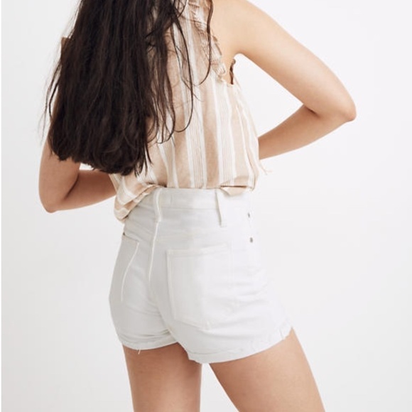 NWT Madewell High-Rise Shorts  in Tile White - 25 - Picture 2 of 12
